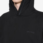 Inside Out Pullover Hood Washed Black