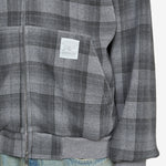 Waffle Zip-Thru Hood Grey Plaid