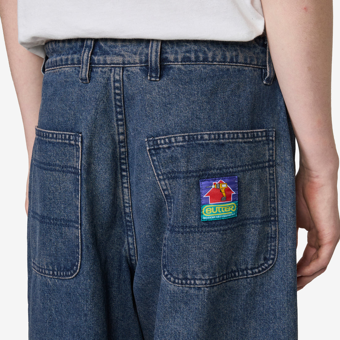 Work Pants Distressed Tinted Indigo Pants