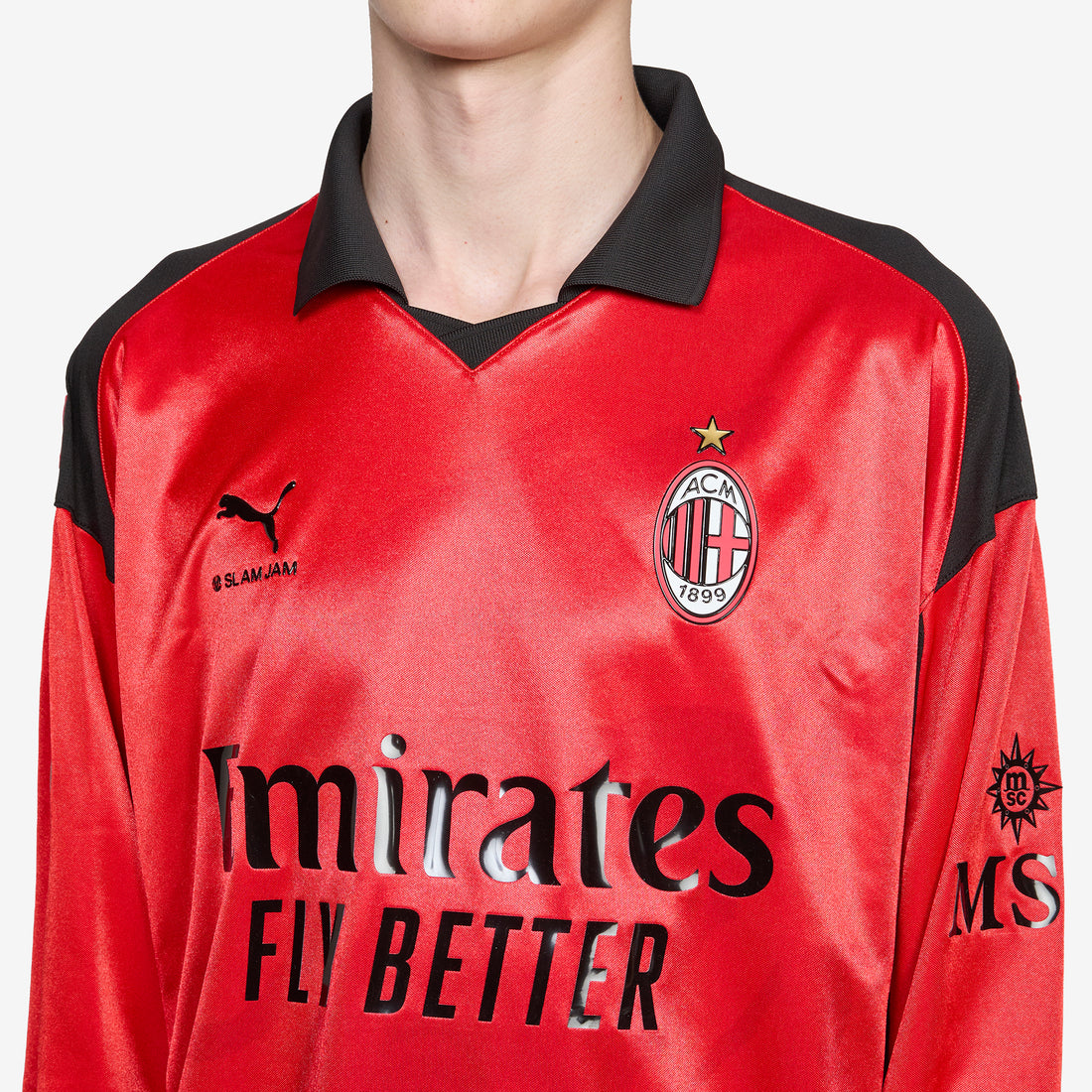 Slam Jam x AC Milan x Limited Edition Longsleeve Jersey For All Time Red Tees