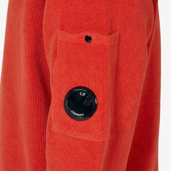 Chenille Cotton Crewneck Knit Harvest Pumpkin