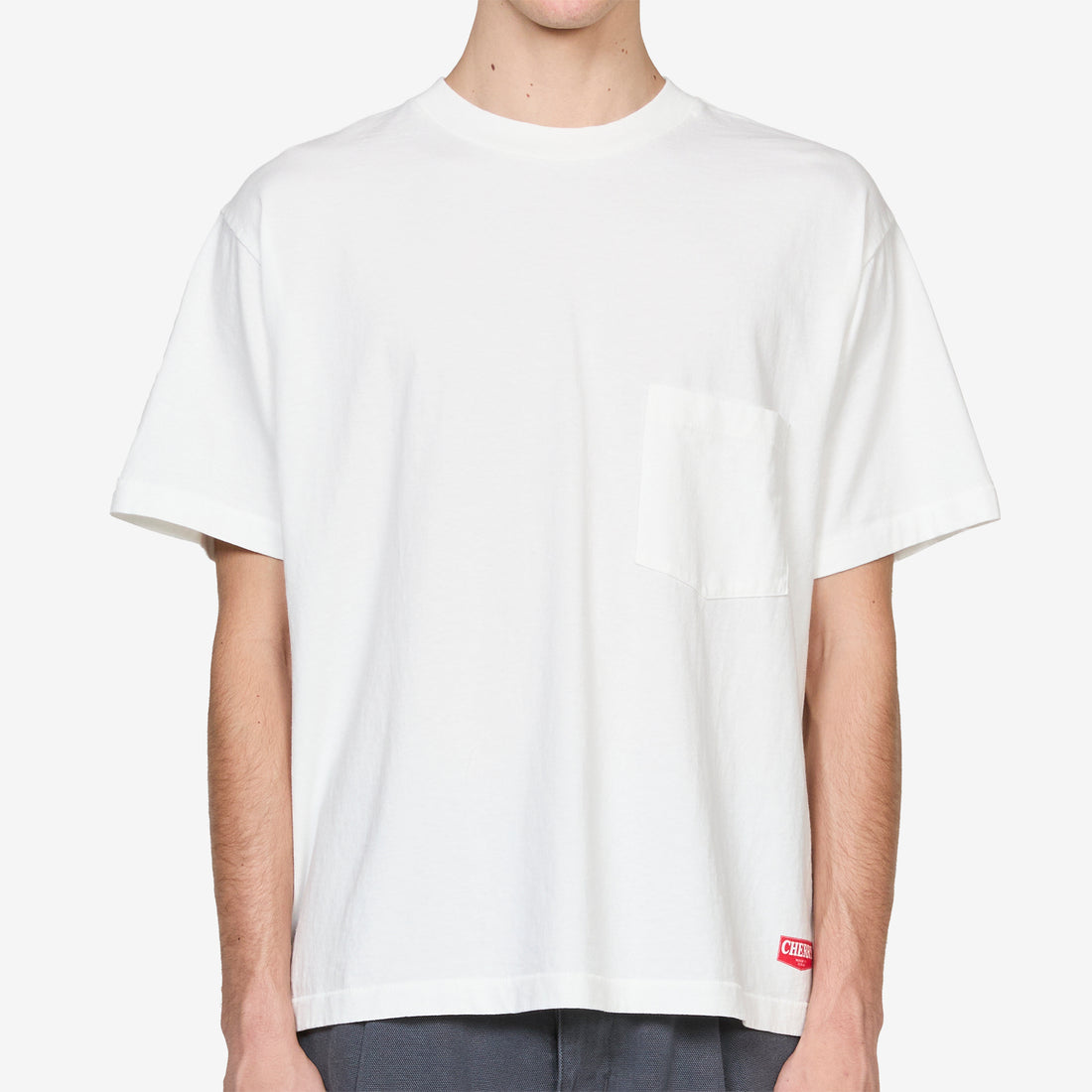 Chevron Classic Pocket T-Shirt Vintage White Tees