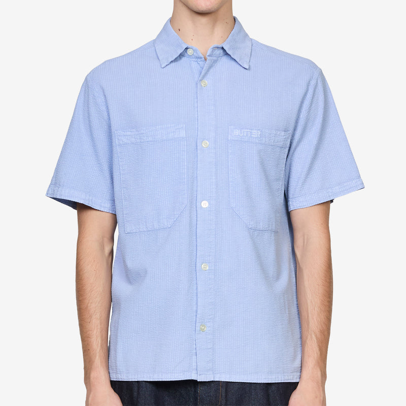 Overdye Seersucker Shirt Blue Shirts