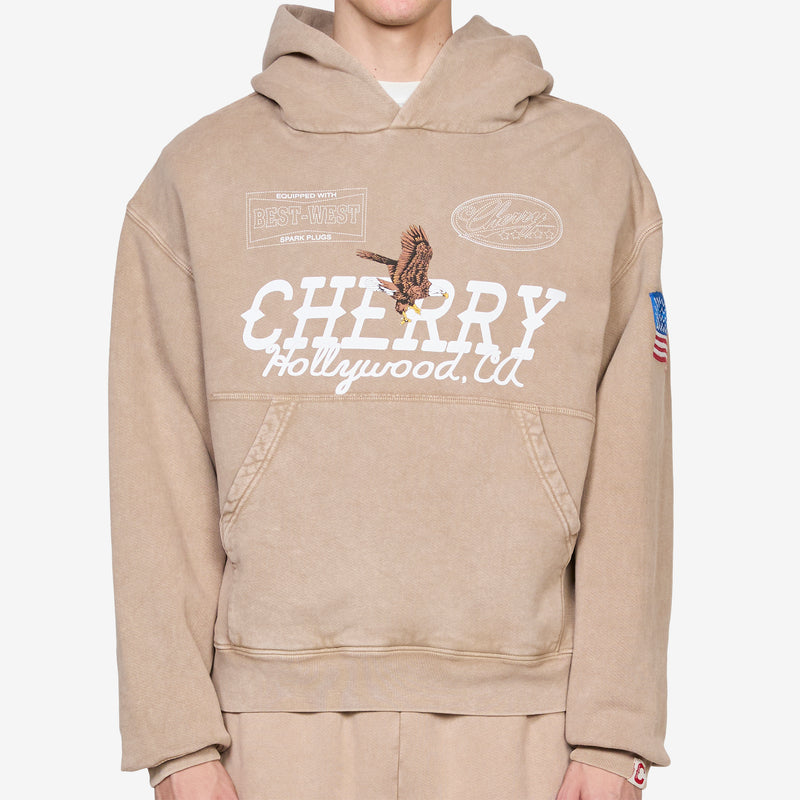 Hollywood Pullover Hoodie Tan Jumpers