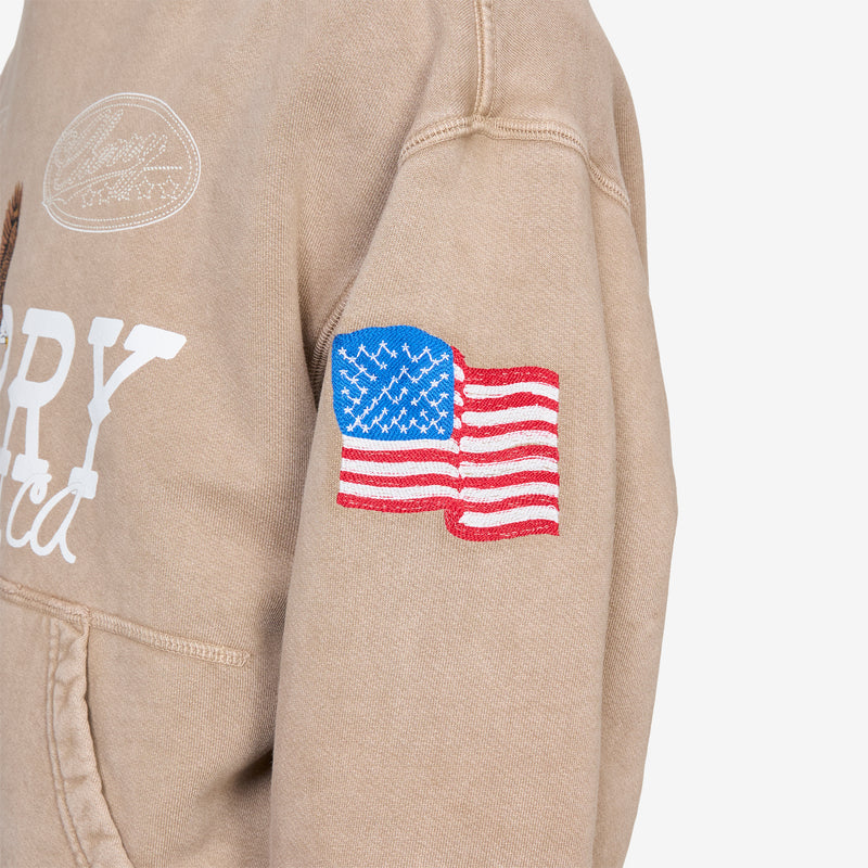 Hollywood Pullover Hoodie Tan Jumpers