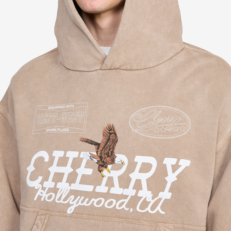 Hollywood Pullover Hoodie Tan Jumpers