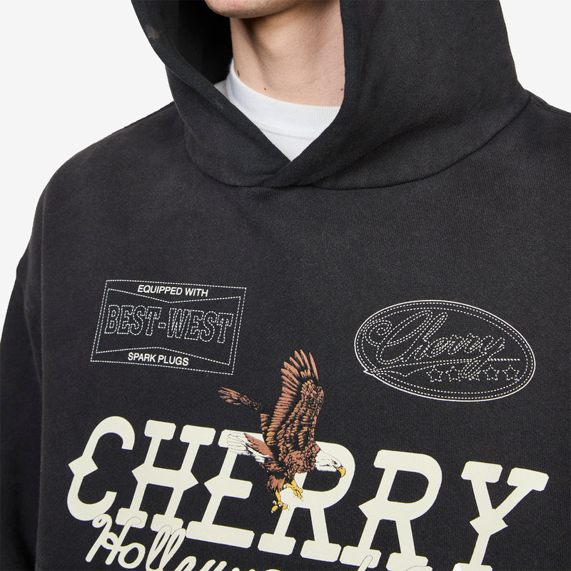 Hollywood Pullover Hoodie Vintage Black Jumpers