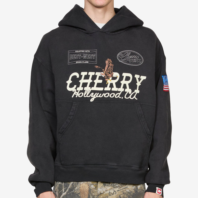 Hollywood Pullover Hoodie Vintage Black Jumpers