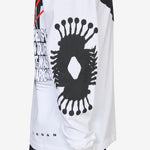 M J Wings Longsleeve OS T-Shirt White | Black