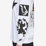 M J Wings Longsleeve OS T-Shirt White | Black