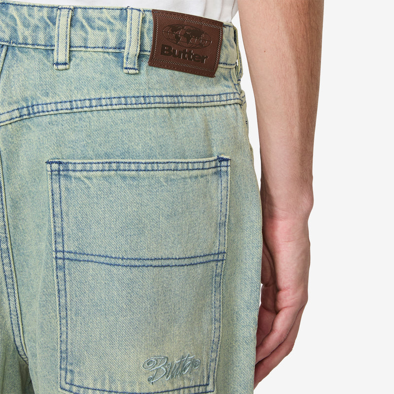 Trim Denim Shorts Sunfade Blue Shorts