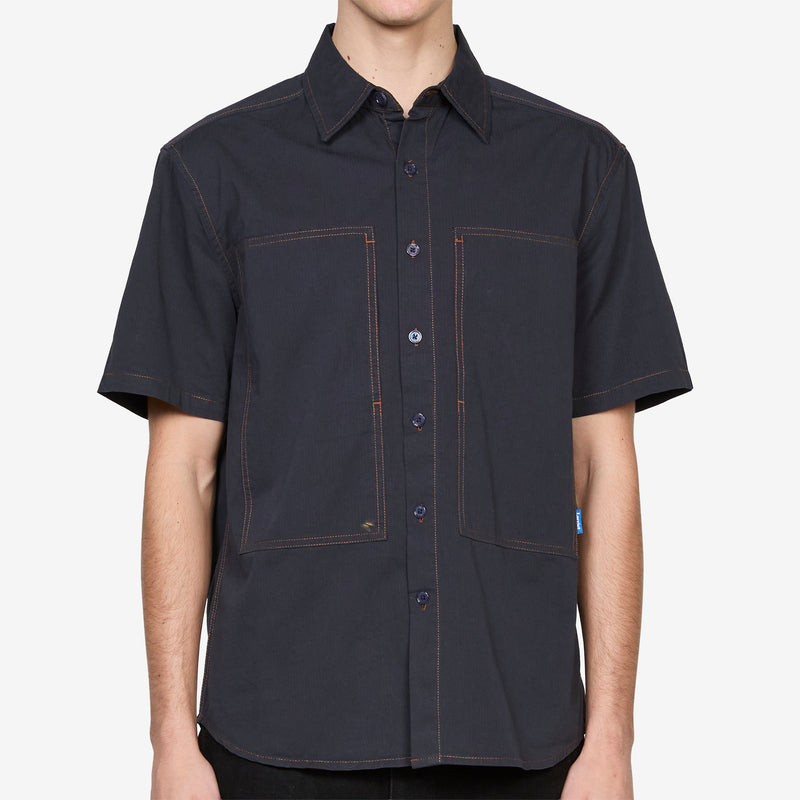 Cliff Short Sleeve Shirt Navy Shirts
