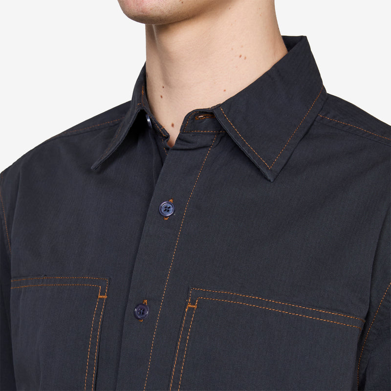 Cliff Short Sleeve Shirt Navy Shirts