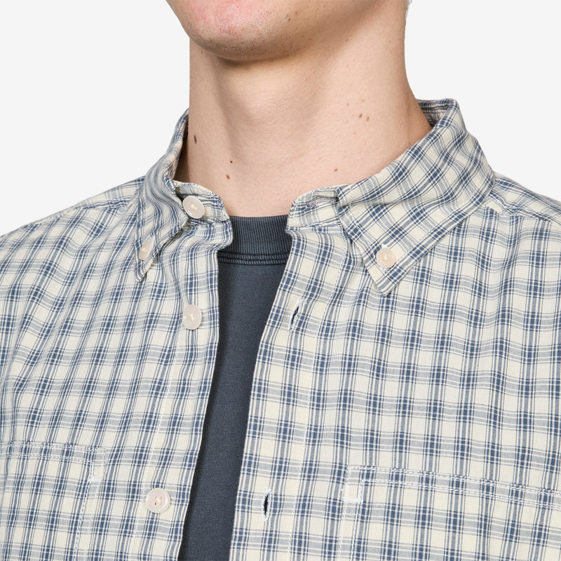 Cliff Long Sleeve Shirt Natural Plaid Shirts