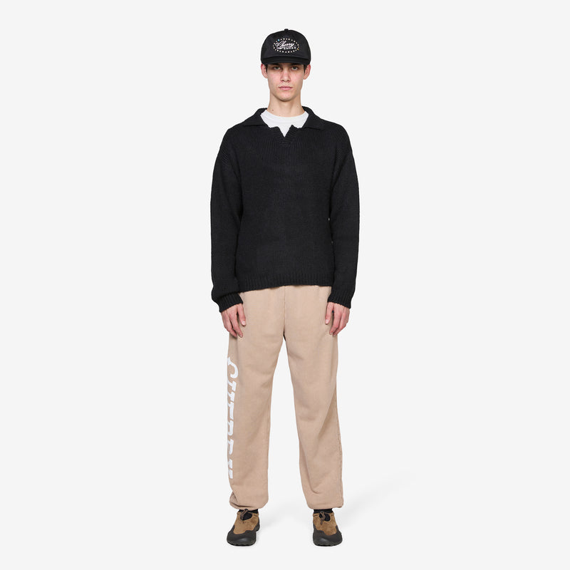 Alpaca Knit Henley Black Jumpers