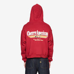 Thermal Zip Up Hoodie Sun Faded Red