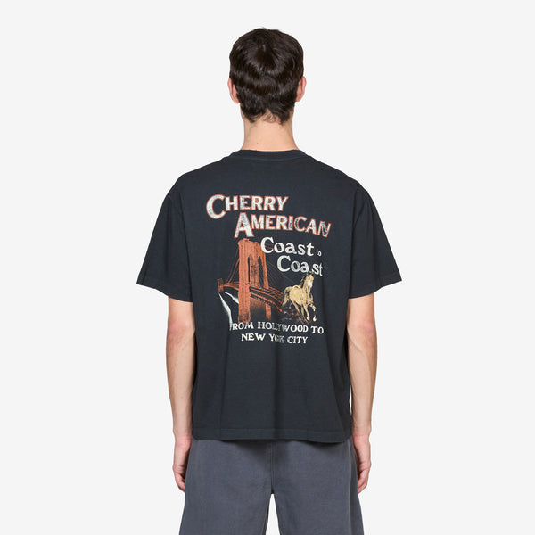 Coast to Coast Boxy T-Shirt Vintage Black Tees