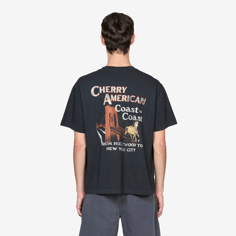 Coast to Coast Boxy T-Shirt Vintage Black Tees