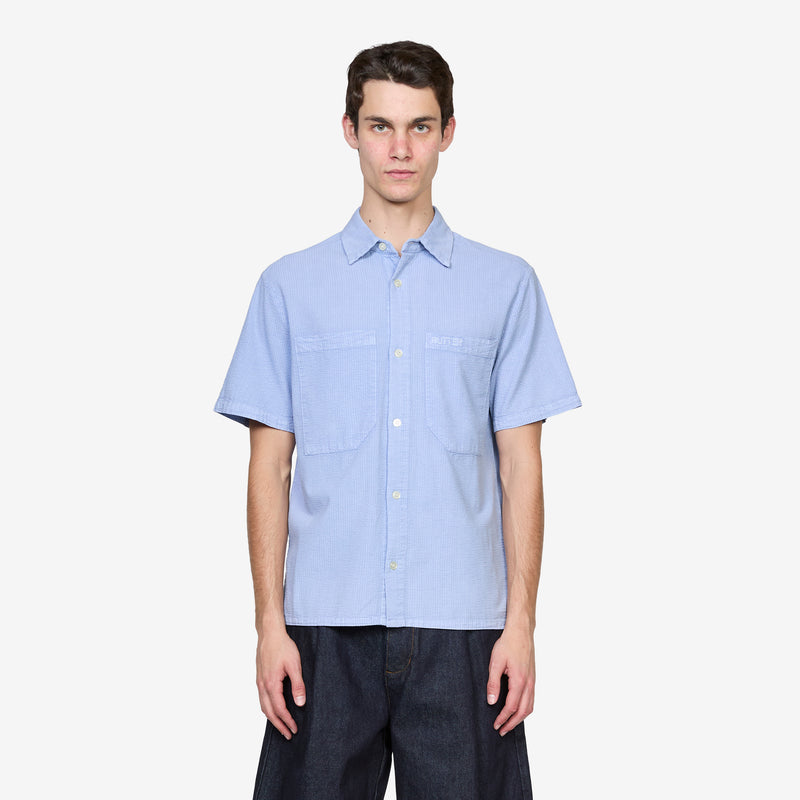 Overdye Seersucker Shirt Blue Shirts