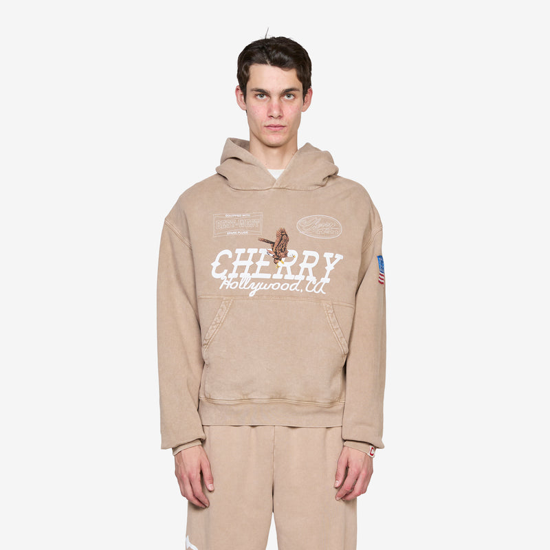 Hollywood Pullover Hoodie Tan Jumpers
