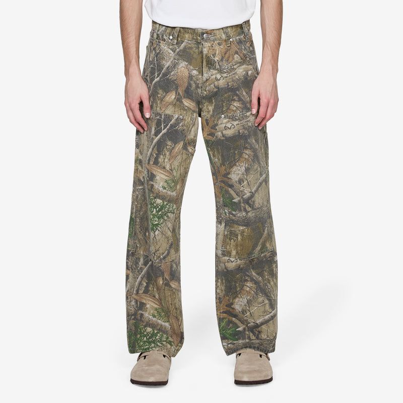 Wide-Leg Double Knee Pants Real Tree Camo Pants