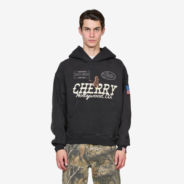 Hollywood Pullover Hoodie Vintage Black Jumpers