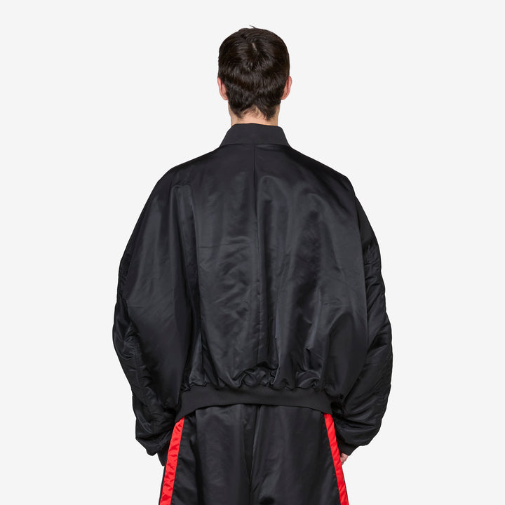 Willy Chavarria x Satin Bomber Jacket Black