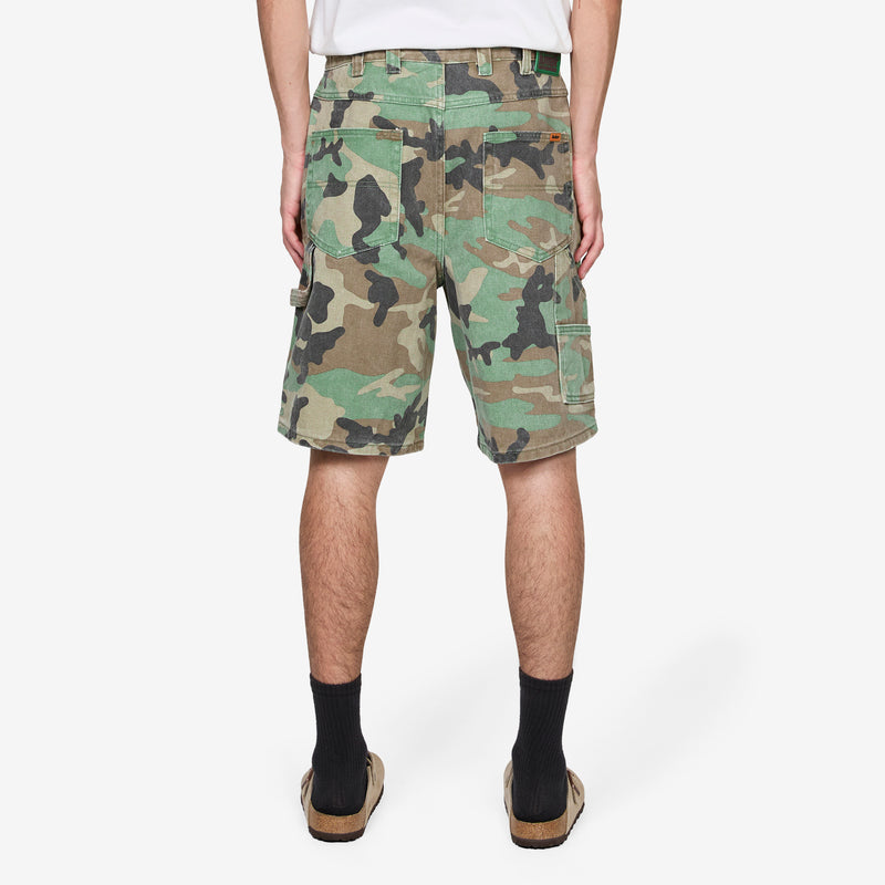 Weathergear Denim Shorts Woodland Camo Shorts