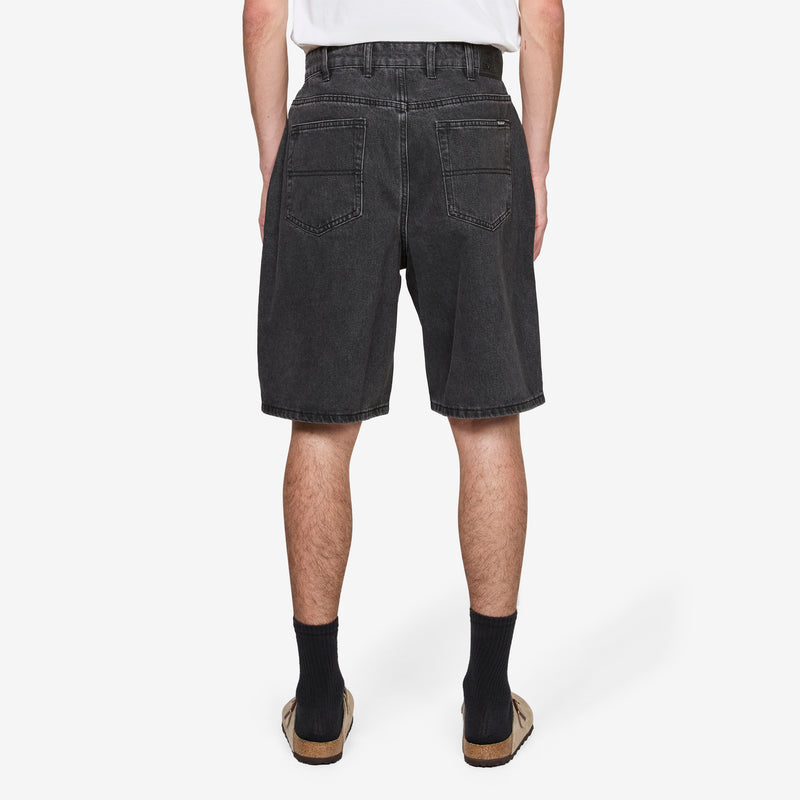 Baggy Denim Shorts Distressed Black Shorts