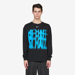 M J Michael Longsleeve OS T-Shirt Black | Equator Blue | White