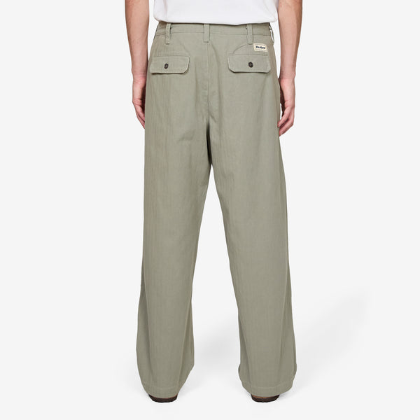 Pleated Trousers Washed Fatigue Pants