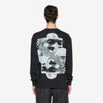 M J Michael Longsleeve OS T-Shirt Black | Equator Blue | White