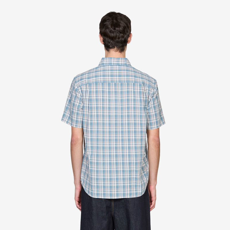 Cliff Short Sleeve Shirt Petrol Plaid Shirts