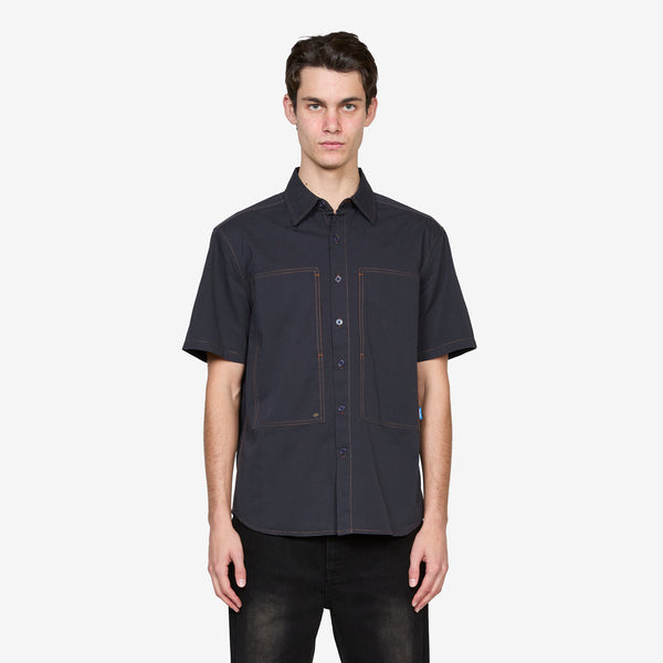 Cliff Short Sleeve Shirt Navy Shirts