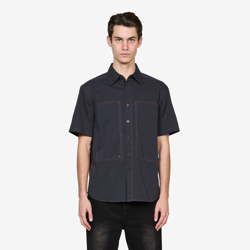 Cliff Short Sleeve Shirt Navy Shirts