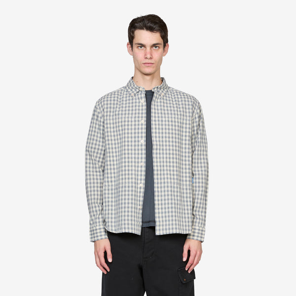 Cliff Long Sleeve Shirt Natural Plaid Shirts