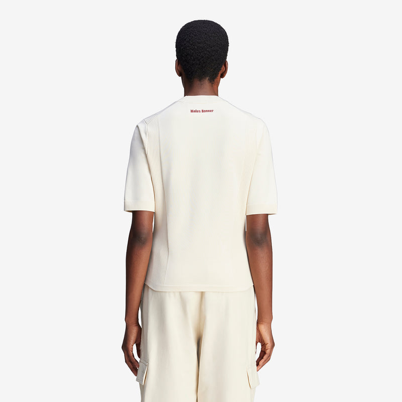 Wales Bonner x Women's Knit Short Sleeve Top Wonder White Jumpers
