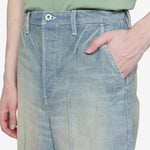 Large Straight Fit Jeans Dirty Denim Stone Blue