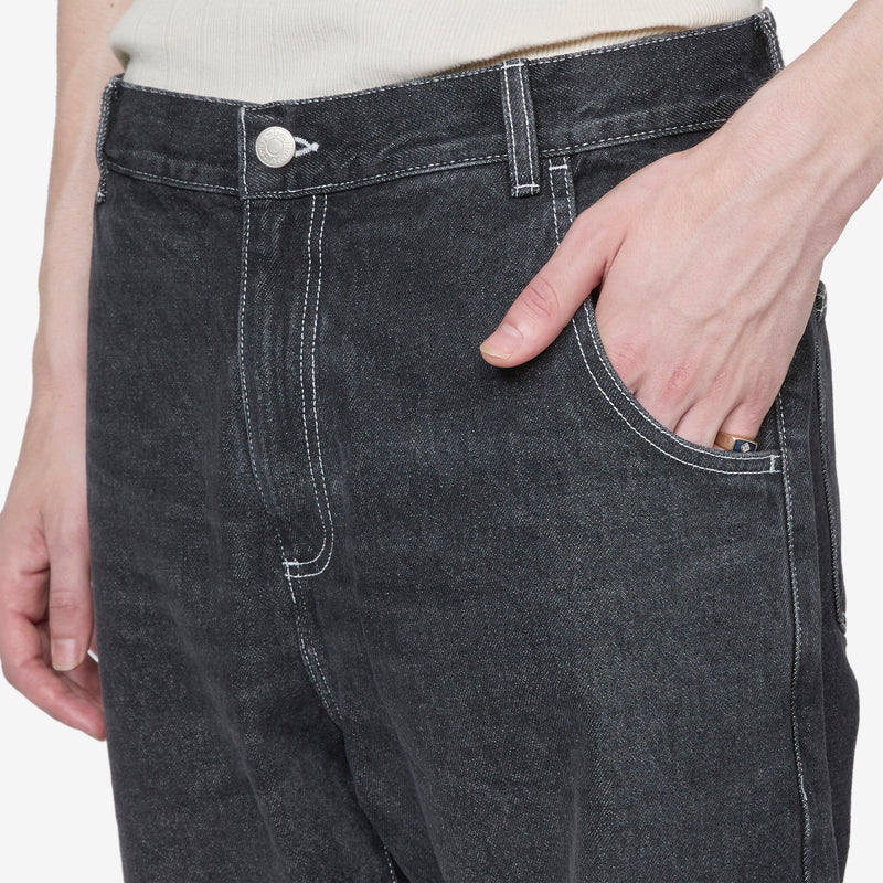 Regular Jeans Faded Black Pants