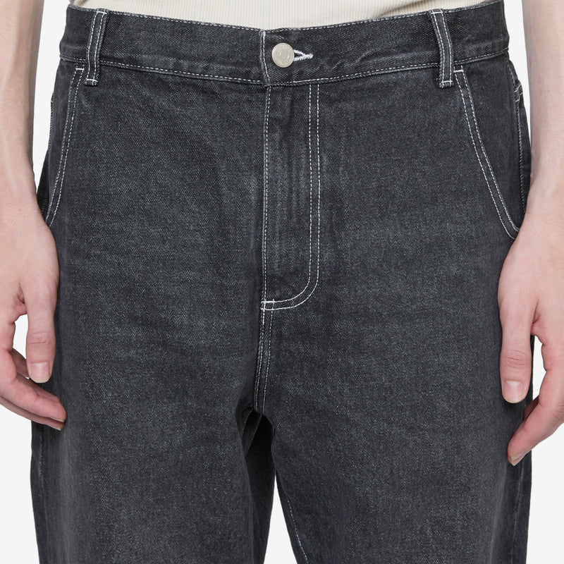 Regular Jeans Faded Black Pants