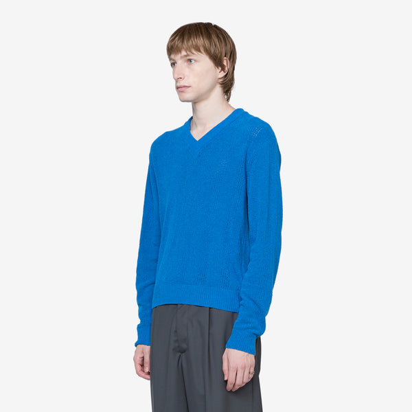 V-Neck Pullover Tax Blue