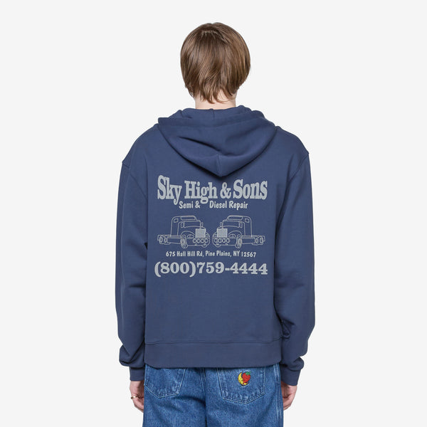 Unisex Sky High and Sons Zip-Up Hoodie Navy