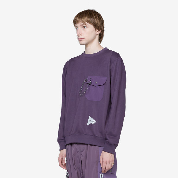 and wander Print Sweatshirt Purple