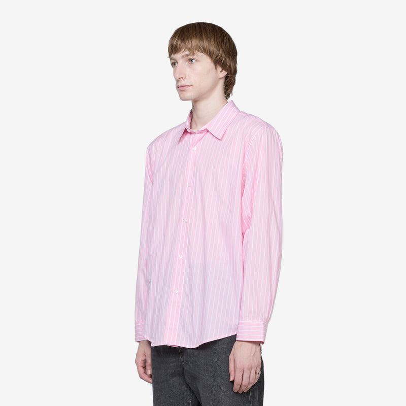 Logo Striped Shirt PinkLogo Striped Shirt Pink