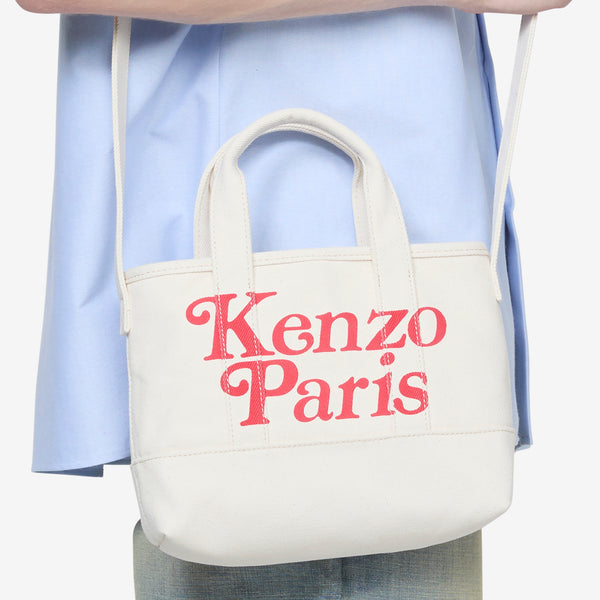 'KENZO Utility' Canvas Tote Bag Small Ecru