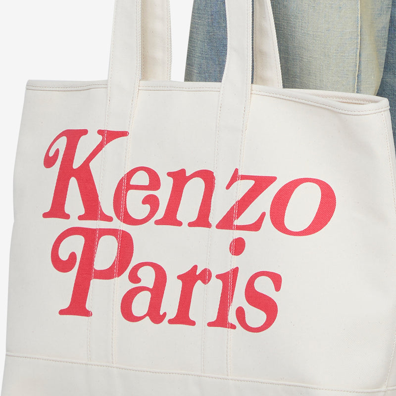 'KENZO Utility' Canvas Tote Bag Large Ecru Bags
