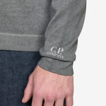 Cotton Crepe Double Dyed Crewneck Sweater Gunmetal