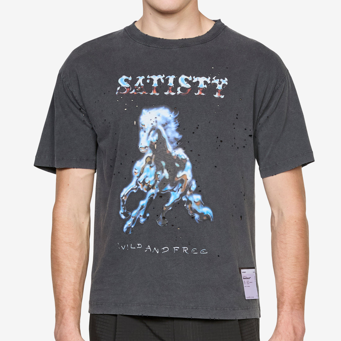 MothTech™ Wild And Free T-Shirt Aged Black Tees