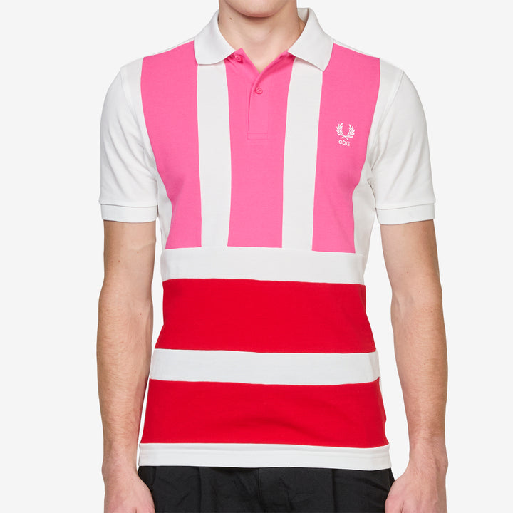Fred Perry x Stripe Patchwork Polo White | Mix