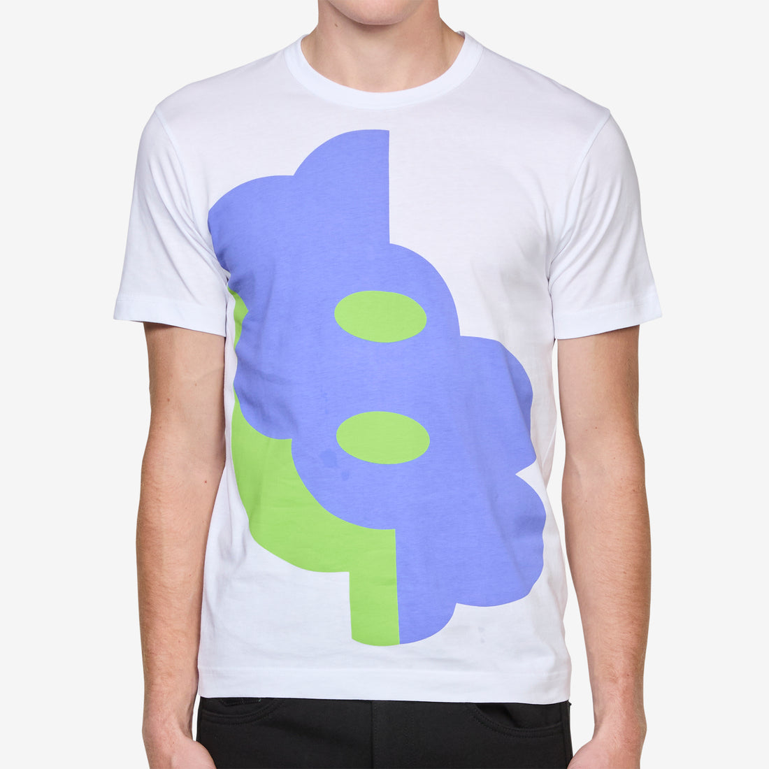 Printed Cotton Jersey T-Shirt White Tees